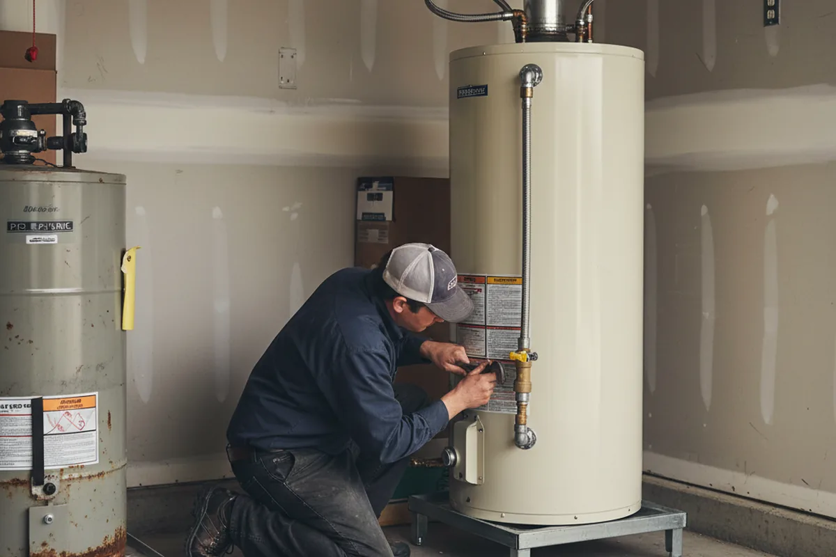 Water heater and shutoff valve replacement in Babson Park